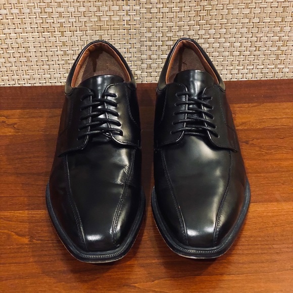 Rockport Other - 🌟3xHP🌟Like New! Black Leather Rockport Bike Toe Oxford w/ Adiprene Adidas 10W